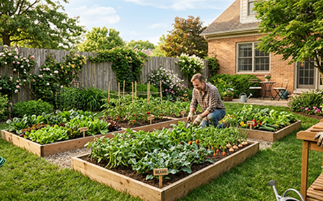 Conventional vegetable Garden